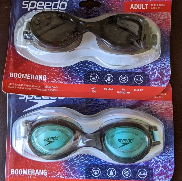 Speedo Boomerang Googles Adult (2) NWT